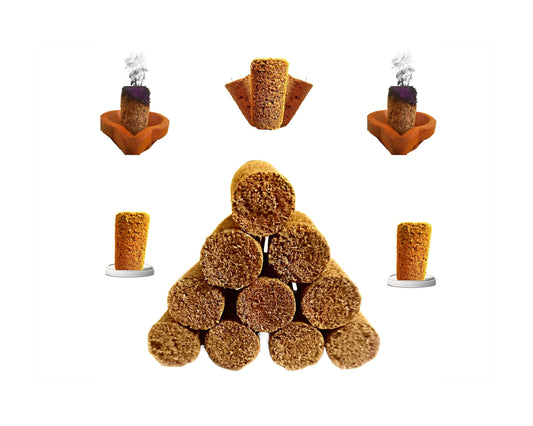 Sambrani (நாட்டு மாடு சாணத்தில் செய்யப்பட்ட சம்பிராணி) - 25 pcs
